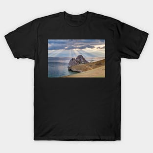 Shaman Rock, Lake Baikal in Siberia, Russia T-Shirt